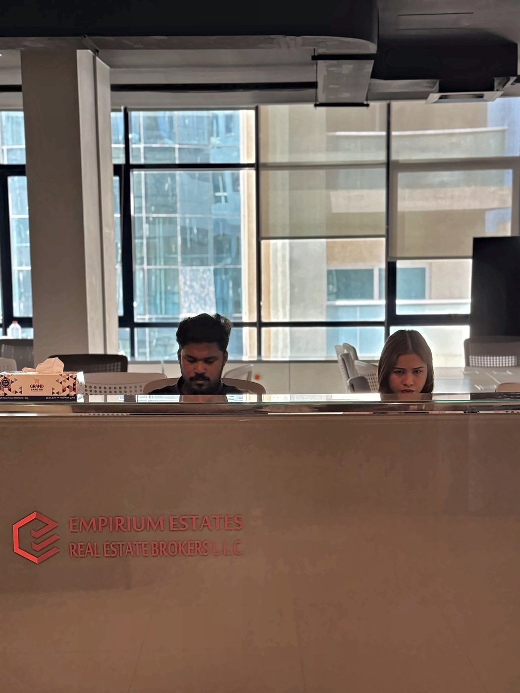 Empirium Estates reception desk